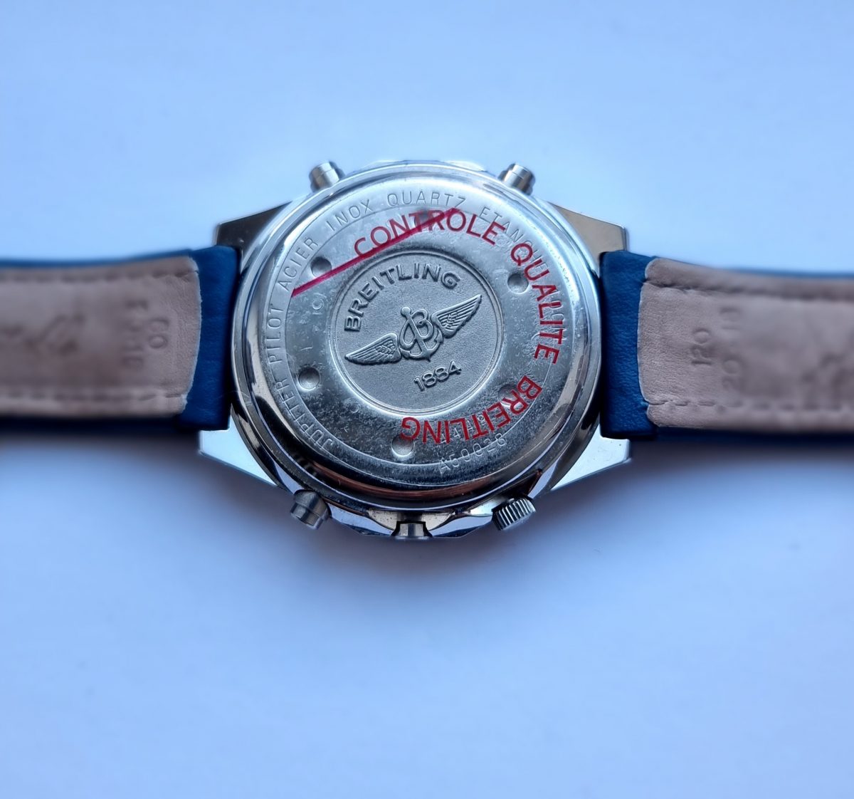 Breitling Navitimer Jupiter pilots watch. A59028 with blue dial. - Image 6